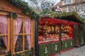 Christmas Market or Weihnachtsmarkt in SchloÃÅ¸ square, Erlangen, Germany Royalty Free Stock Photo